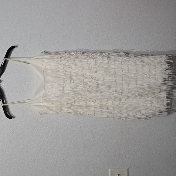 Aidan By Aidan Mattox Fringed Square Neck Sleeveless Mini Dress - Picture 5 of 8